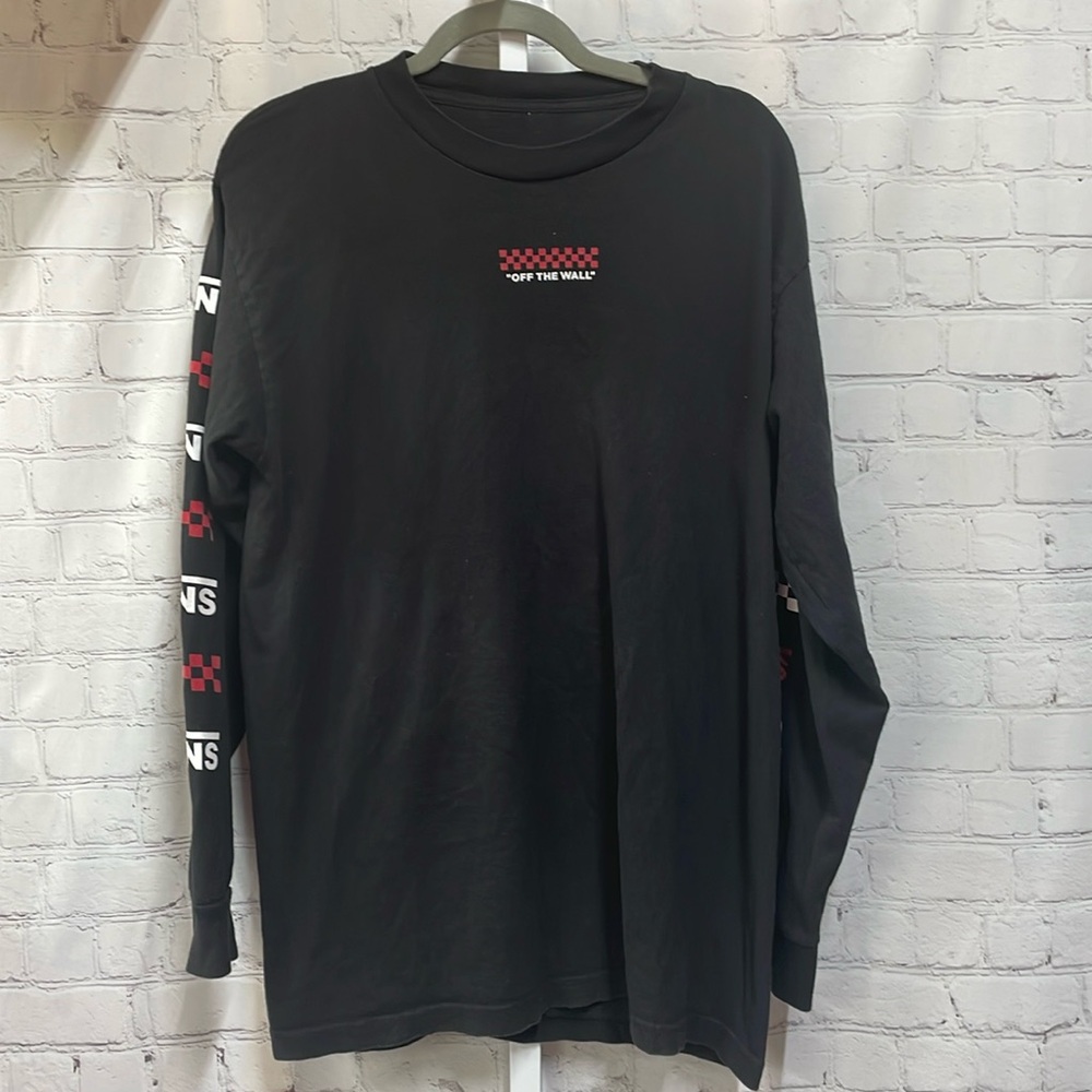 Van off the wall long sleeve large black tee shirt